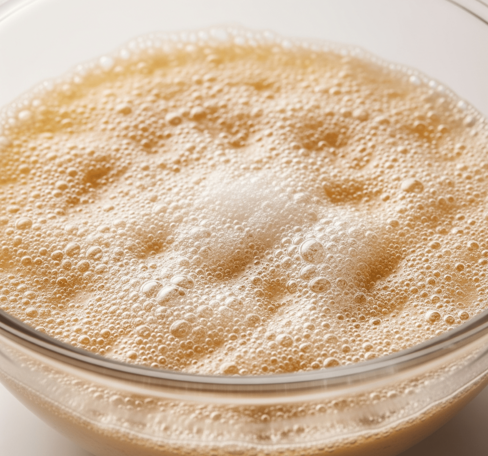 step 1 yeast and sugar proofing in warm water