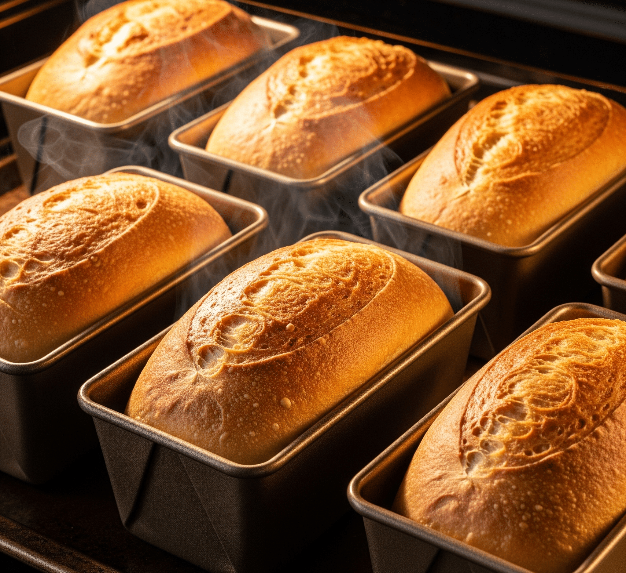 Bake them in a 350 degree oven for about 1 hour or until the bread sounds hollow when tapped with your knuckles