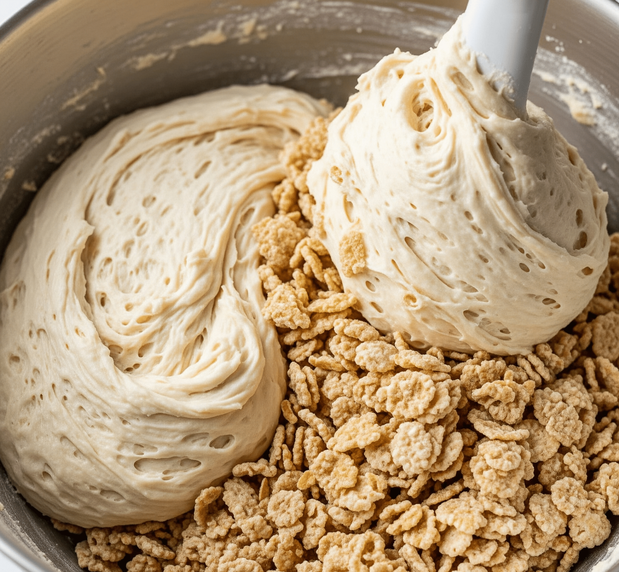 proofed yeast mixture step4combined with the cooled cereal mixture in a large bowl.png