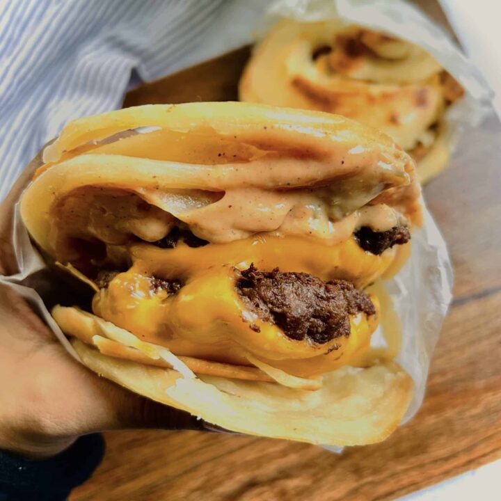 Dubai Viral Paratha smash burger recipe