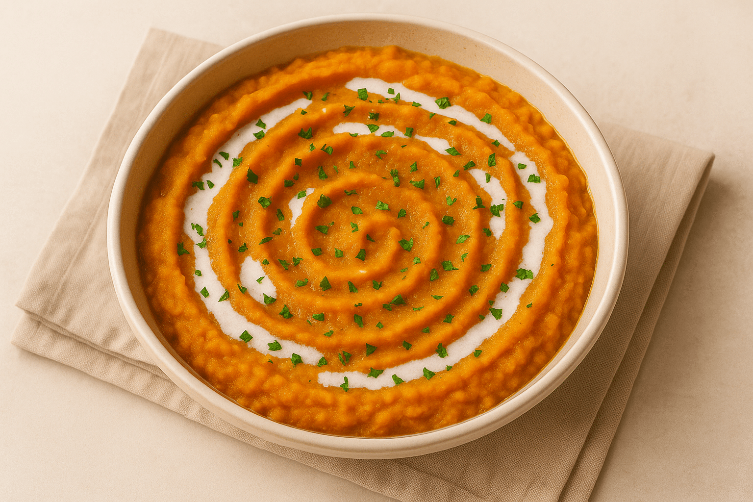 GARLIC-MASHED SWEET POTATOES WITH COCONUT MILK