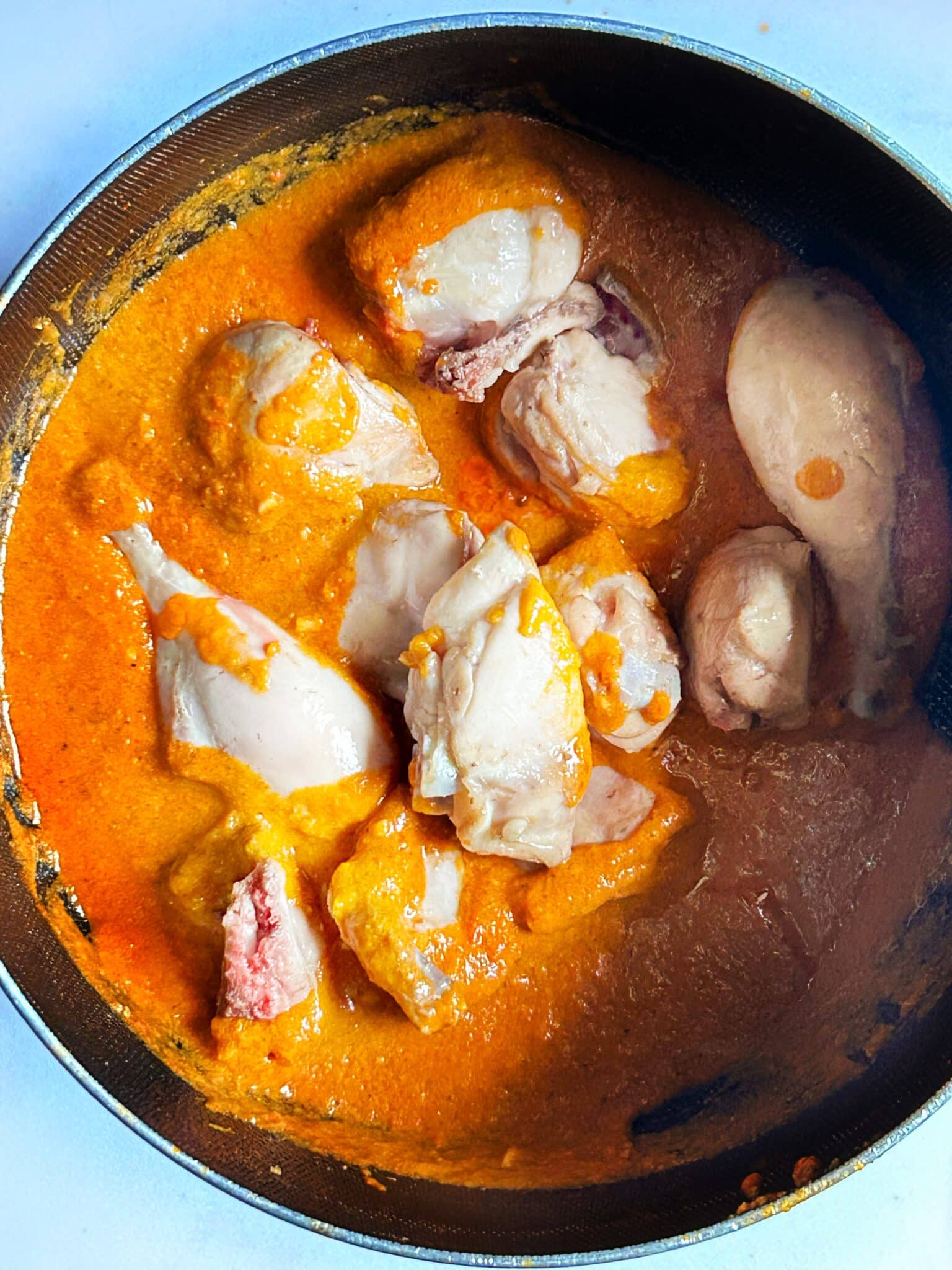 adding chicken to the mixture adding chicken to the mixture