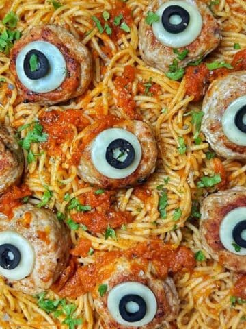 spaghetti and eyeballs