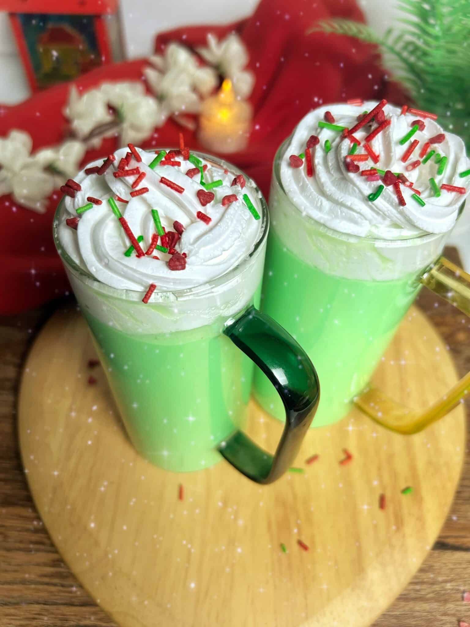grinch hot chocolate is ready to serve grinch hot chocolate is ready to serve
