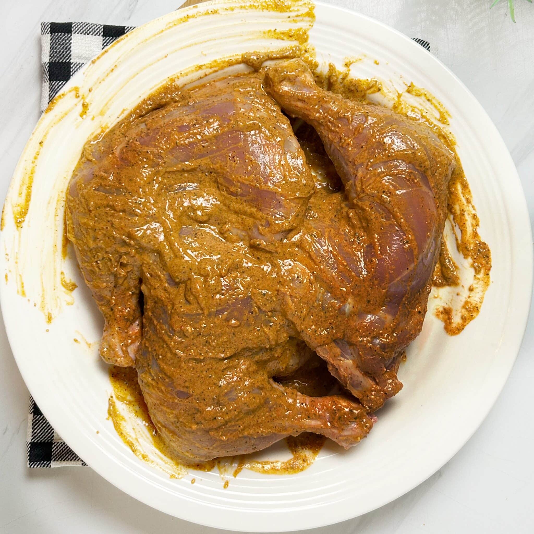 Chicken marinated in yogurt and spices Chicken marinated in yogurt and spices