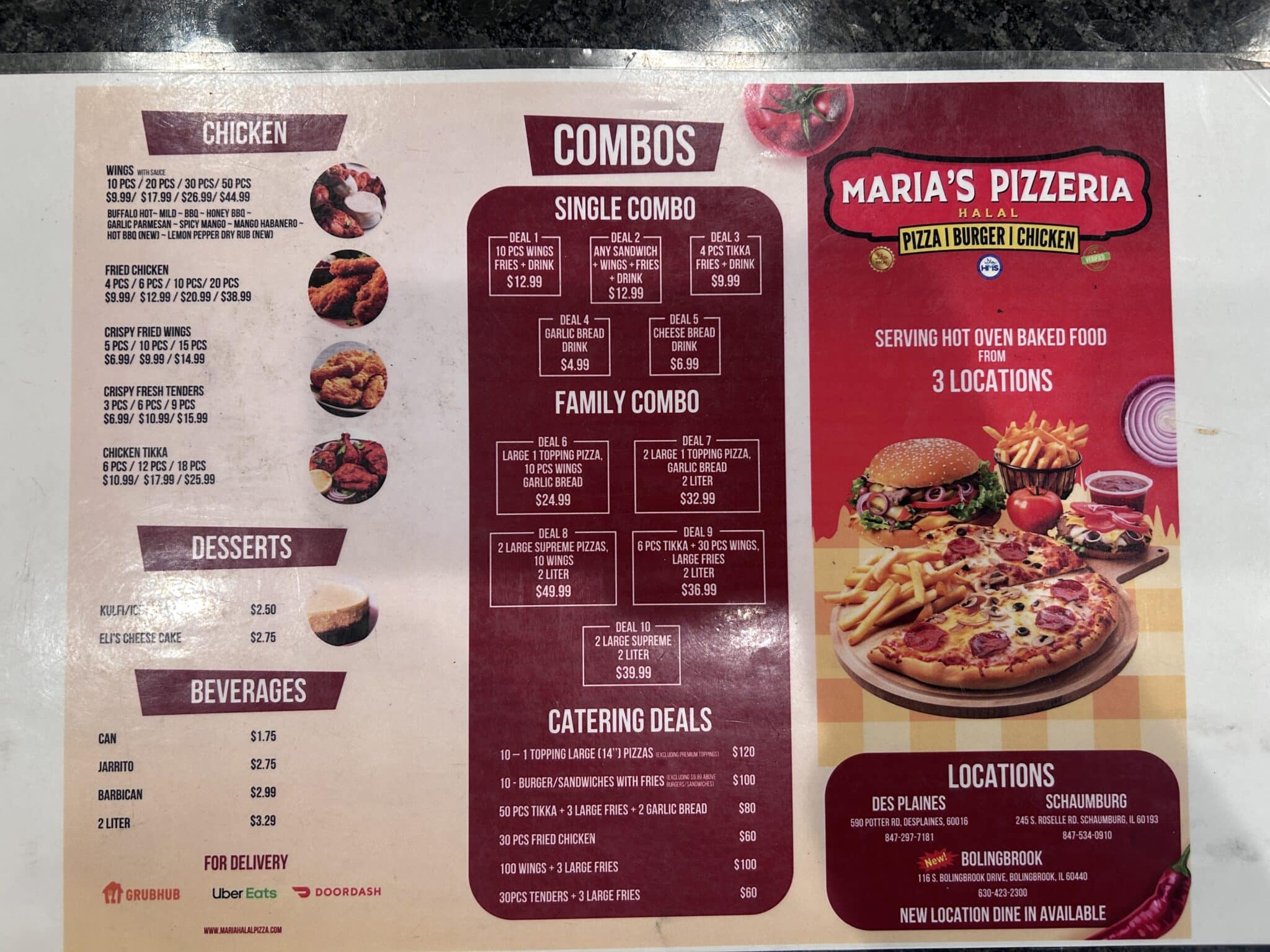 Halal Chicago Deep Dish Menu Halal Chicago Deep Dish Menu