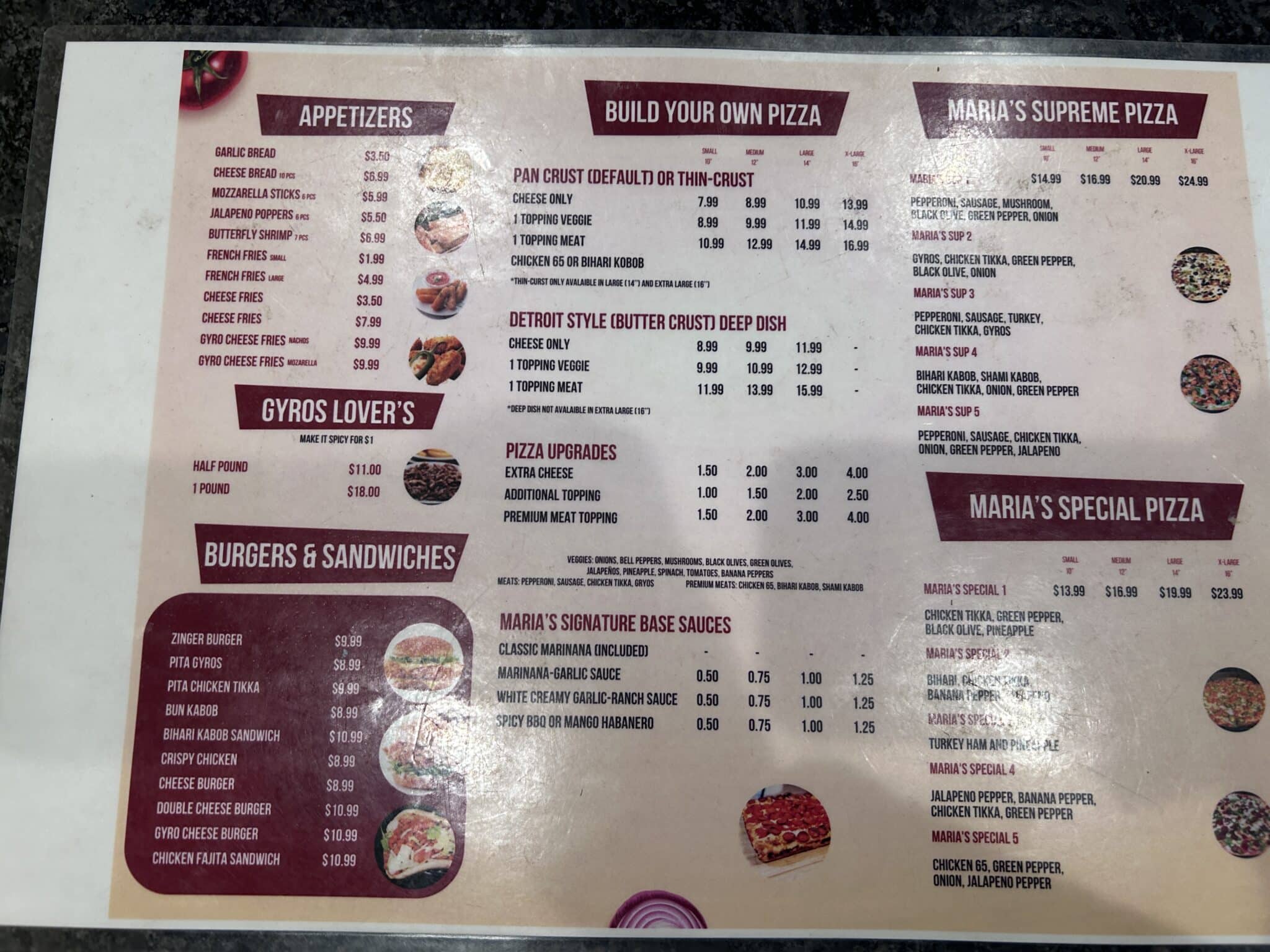 Halal Deep Dish Menu Halal Deep Dish Menu