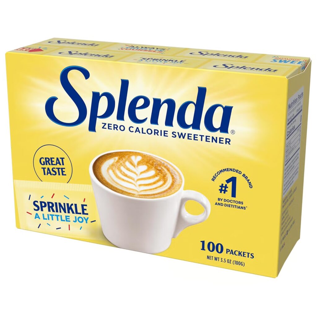 3 packets of Splenda sugar substitute 3 packets of Splenda sugar substitute