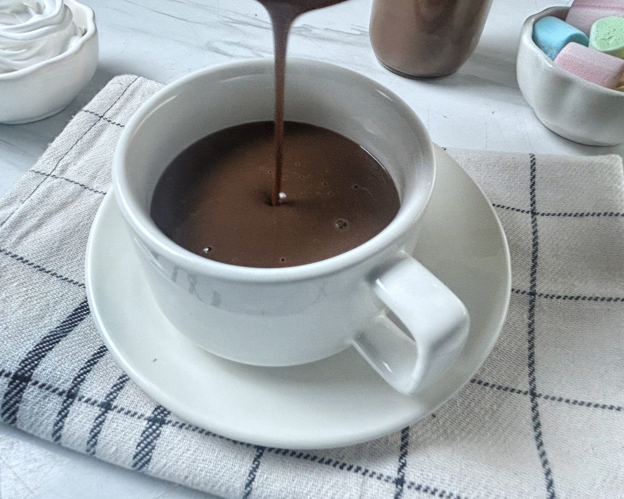 Serve immediately with whipped cream and chocolate shave Serve immediately with whipped cream and chocolate shave