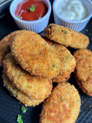 Chickena nd potato croquettes