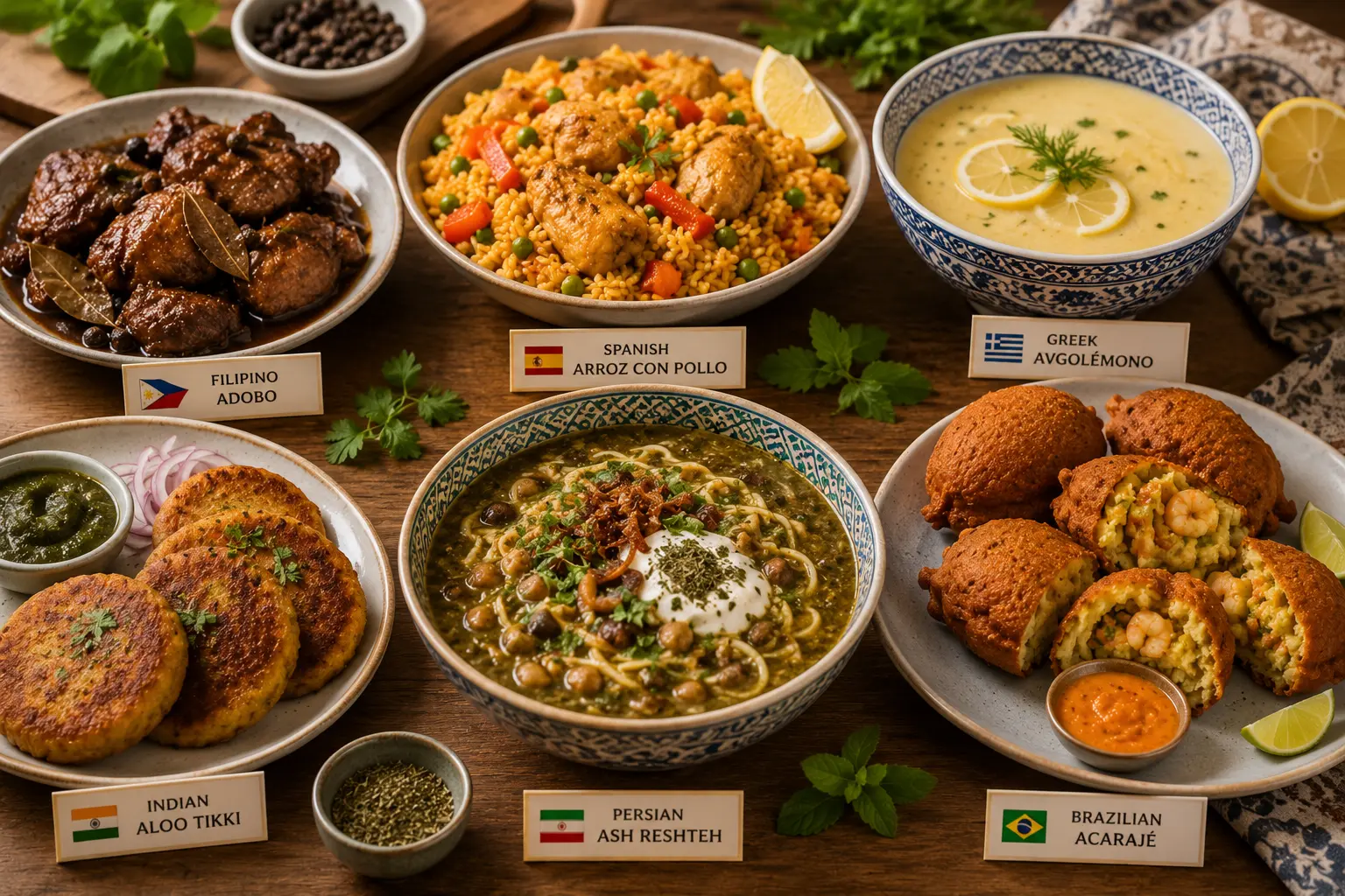 International foods starting with A including adobo arroz con pollo avgolemono and aloo tikki International foods starting with A including adobo arroz con pollo avgolemono and aloo tikki