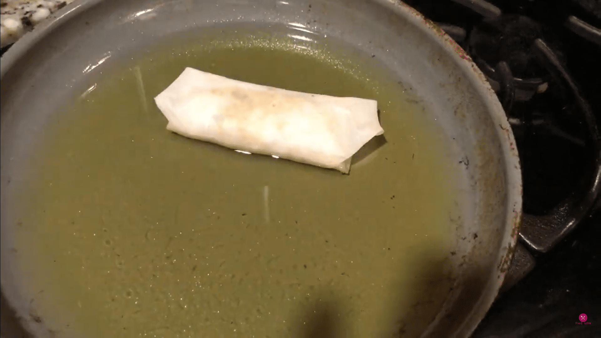 shallow fry the spring rolls