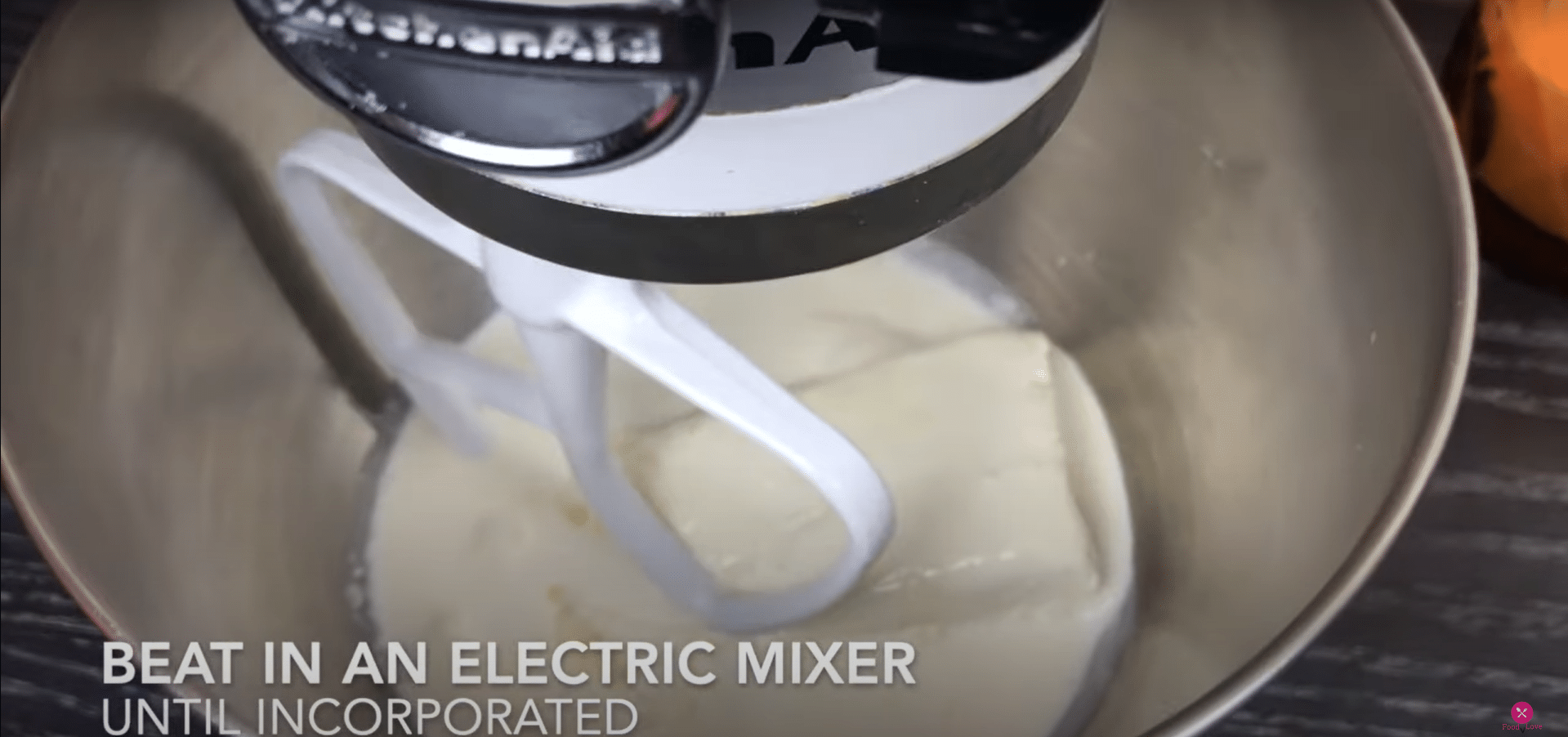 Beat in an electric mixer