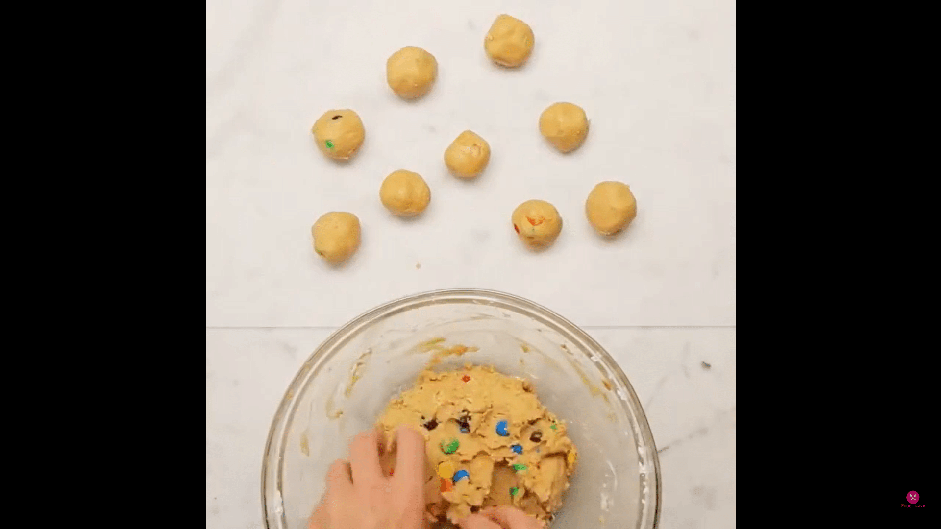 make small balls and put in freezer until hard