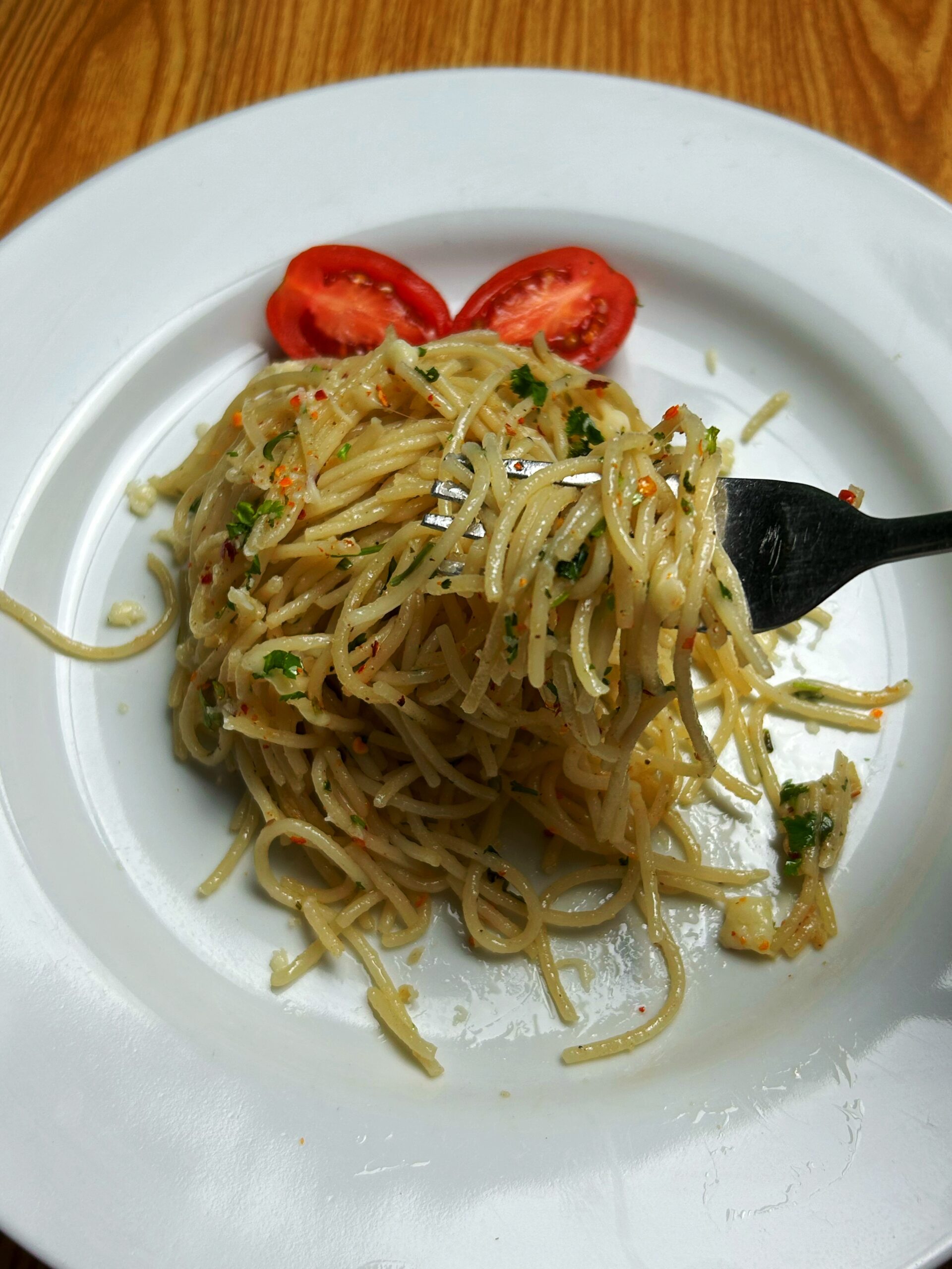 Pasta with olive oil Pasta with olive oil