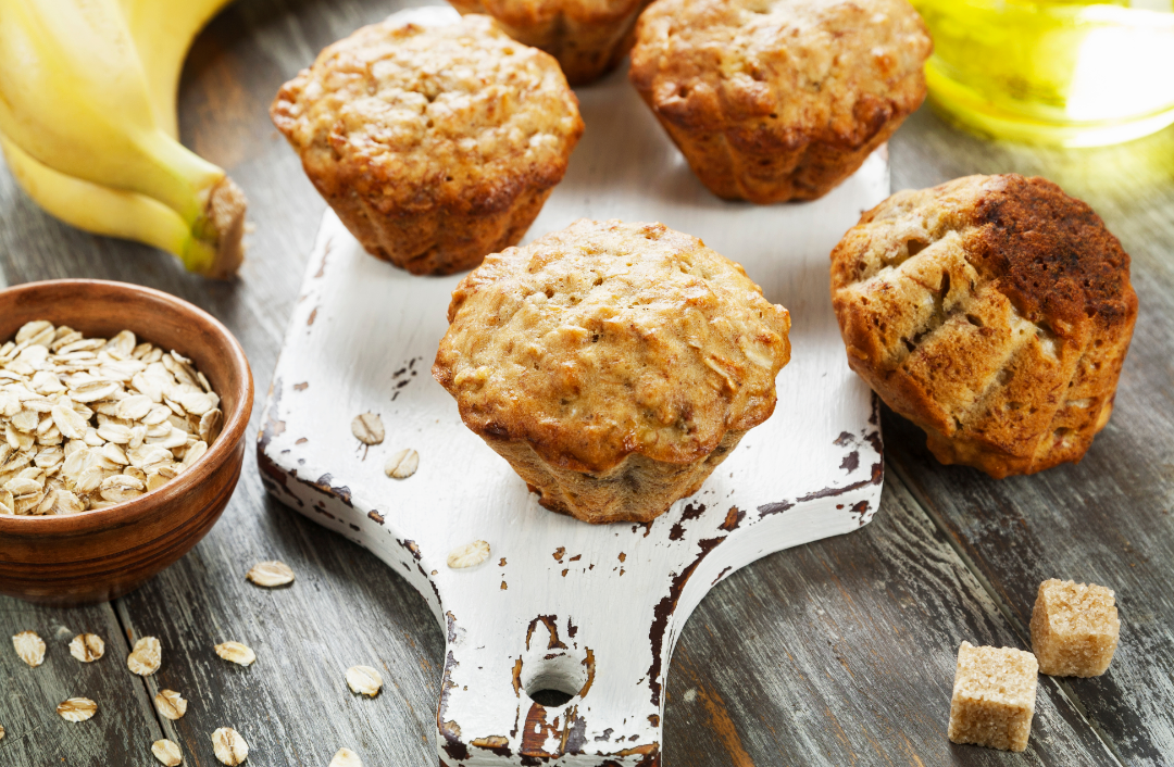 Healthy meals and snacks ideas for teens: Banana oatmeal muffins