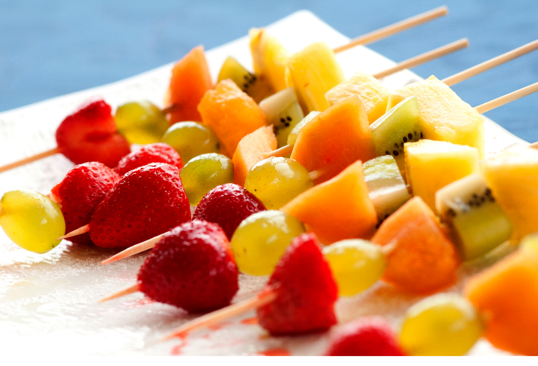 Healthy snack ideas for a teen bonfire: Fruit skewers