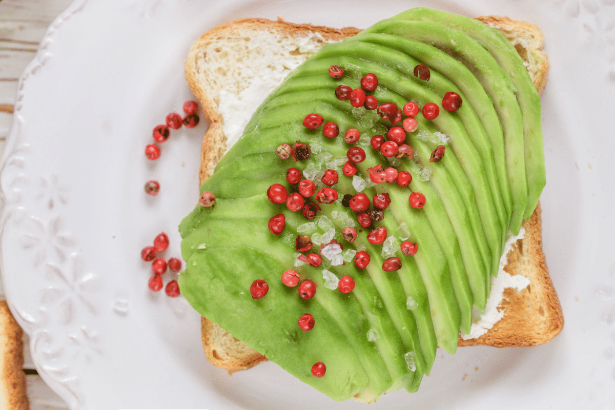 Avocado toast with coarse sea salt