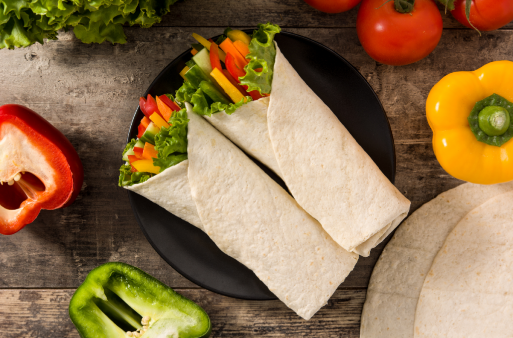 Easy fun lunch ideas: Rainbow Veggie wraps