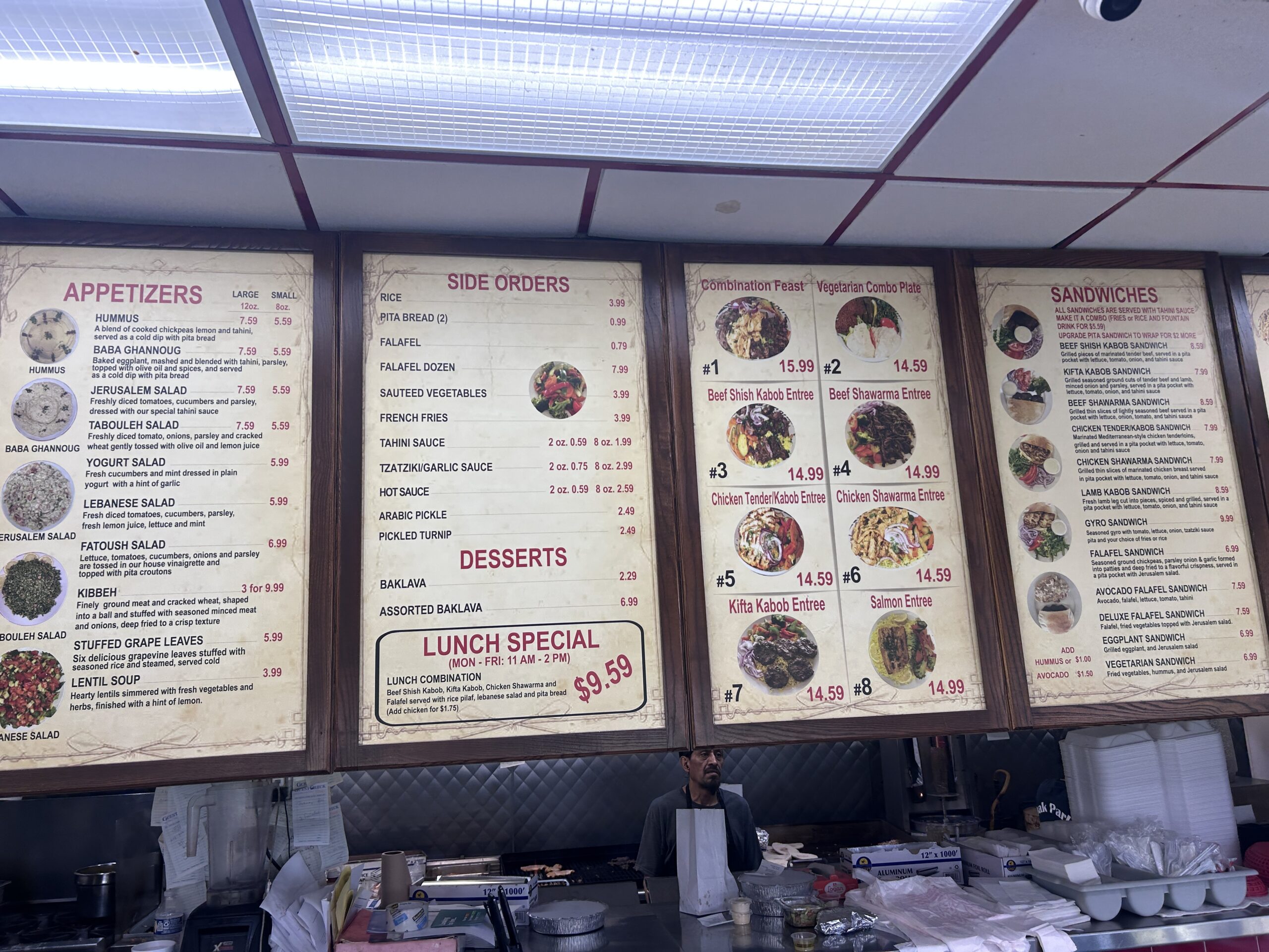 Jerusalem Cafe - Restaurant and Grill - Lombard Menu