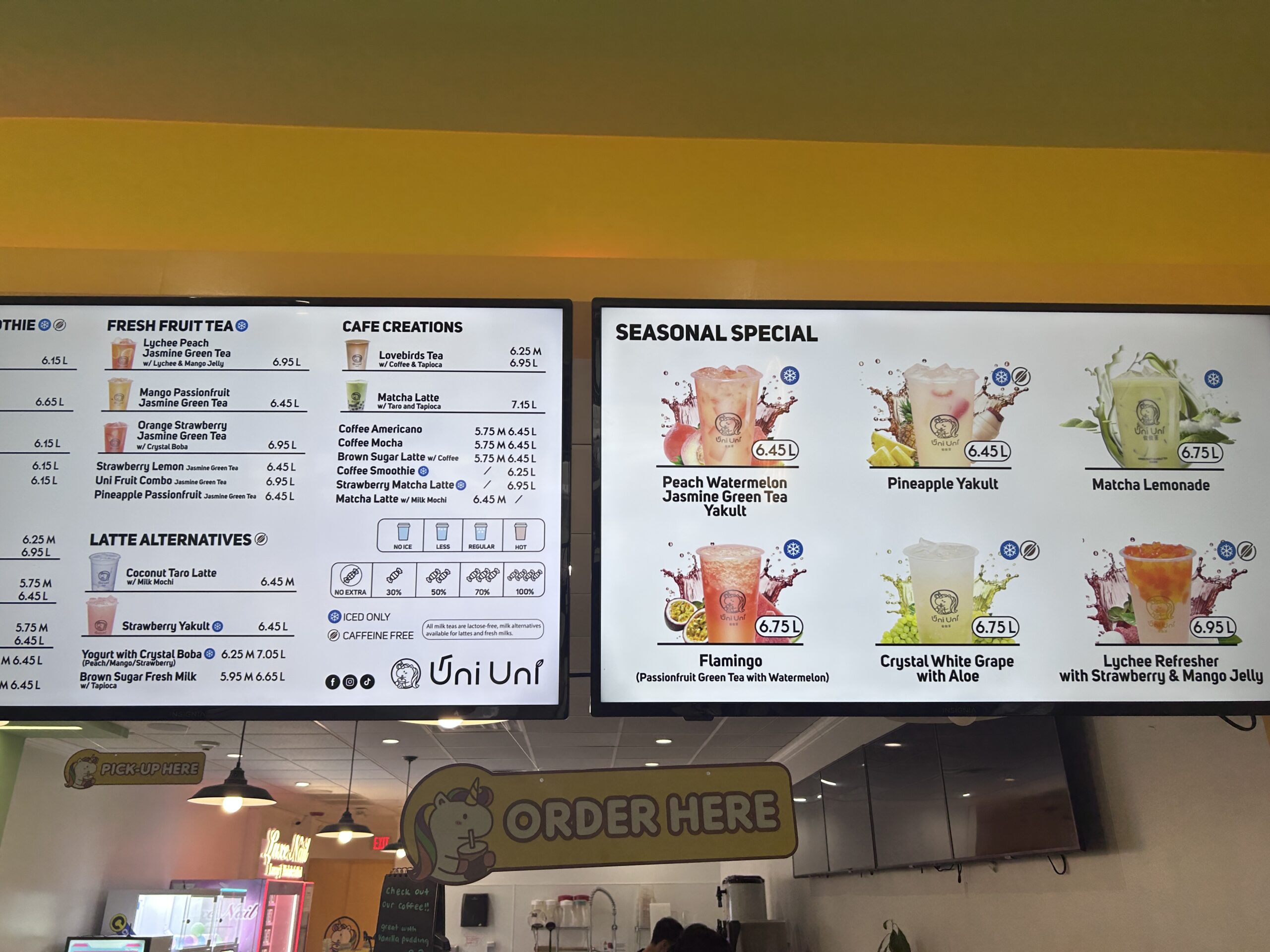 Uni Uni Bubble Tea Naperville Ordered 
