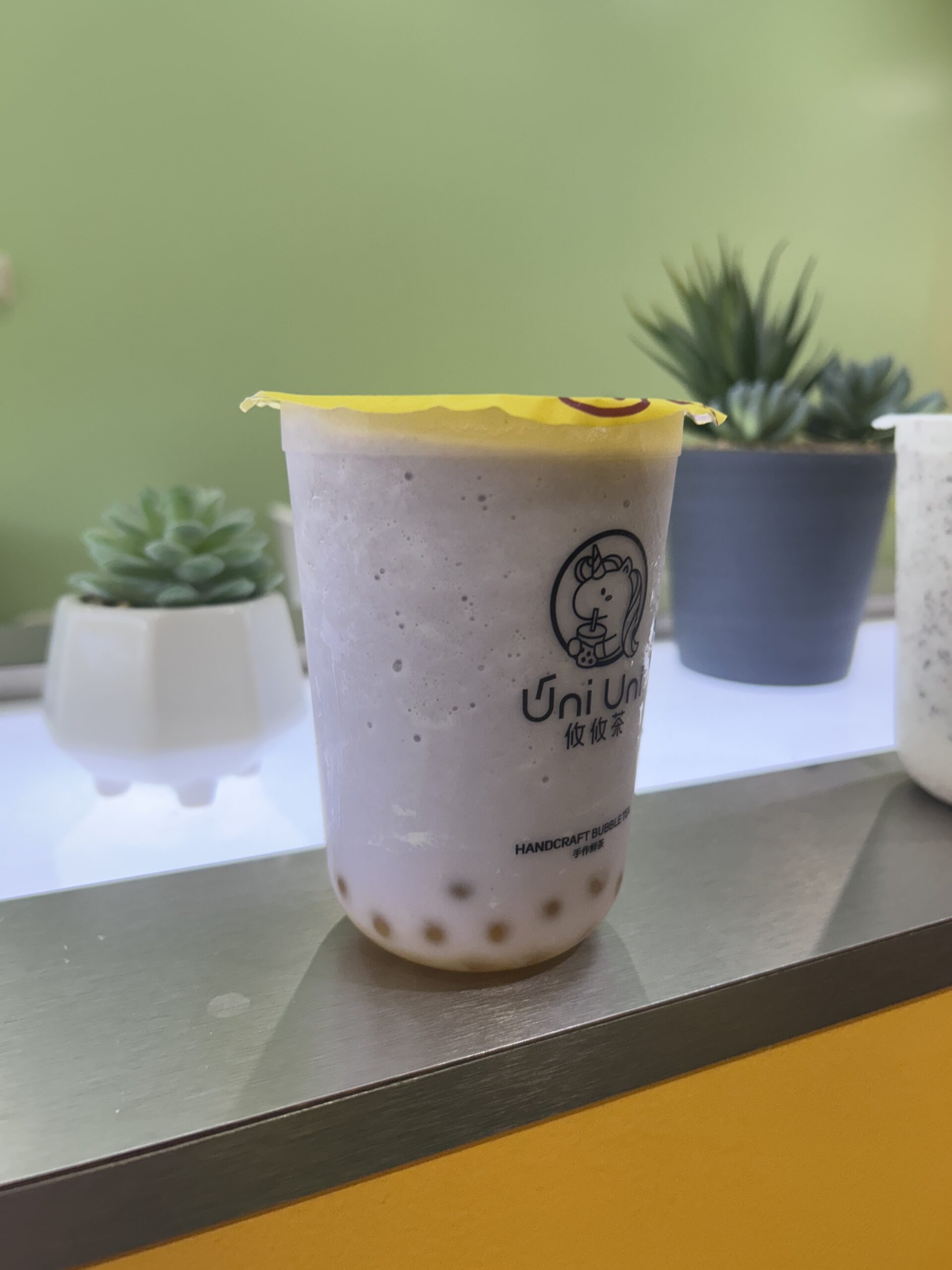 Taro Smoothie with Mango Pearls