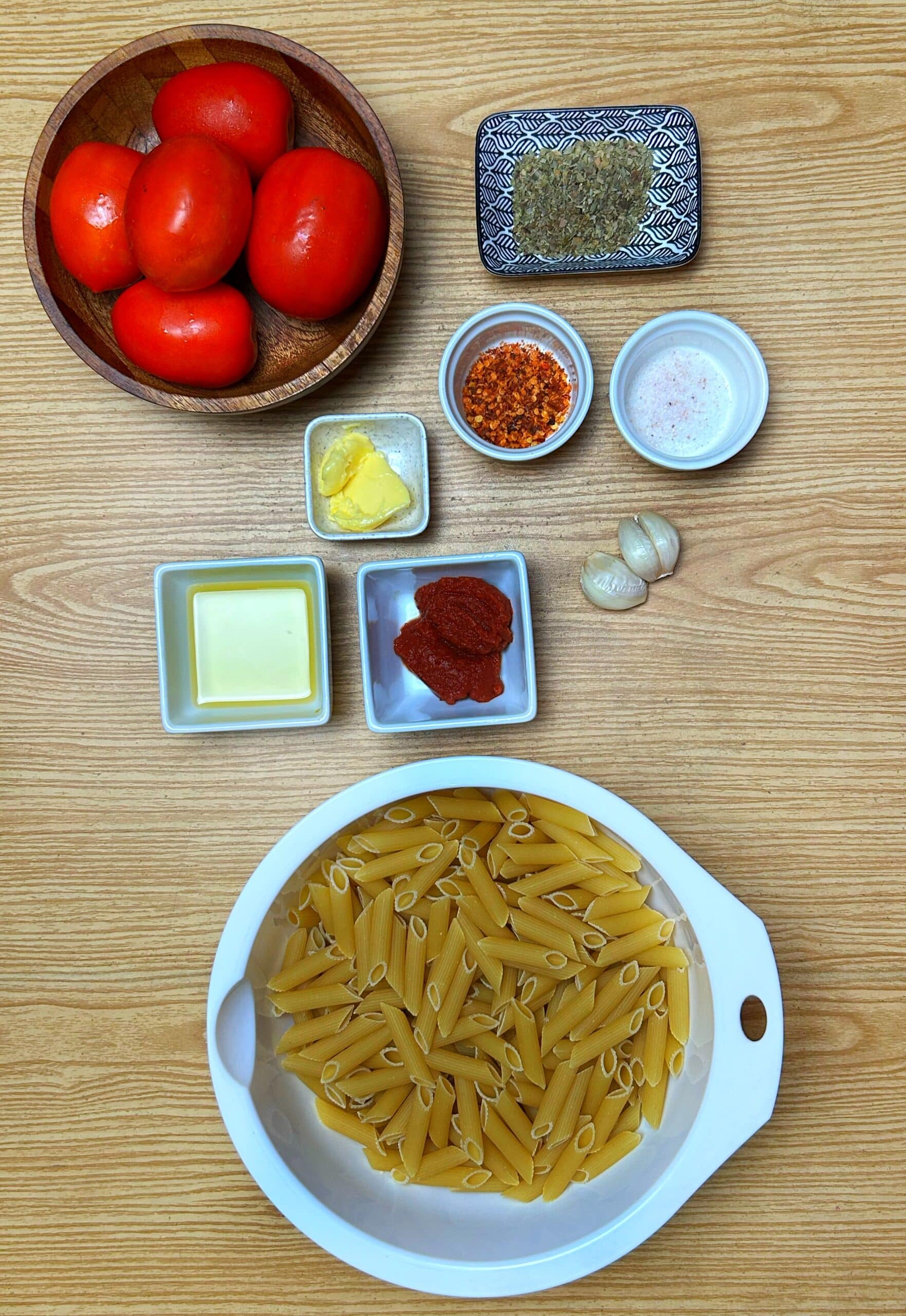 ingredients required for penne arrabbiata