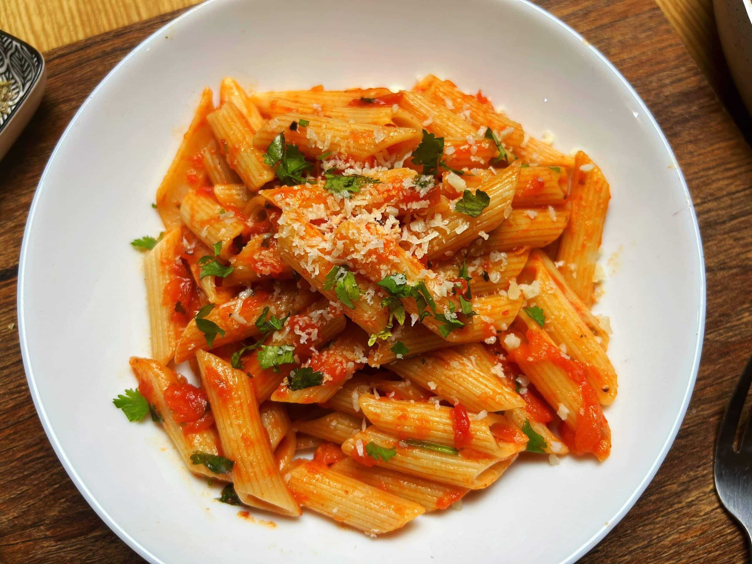 penne arrabbiata ready to eat