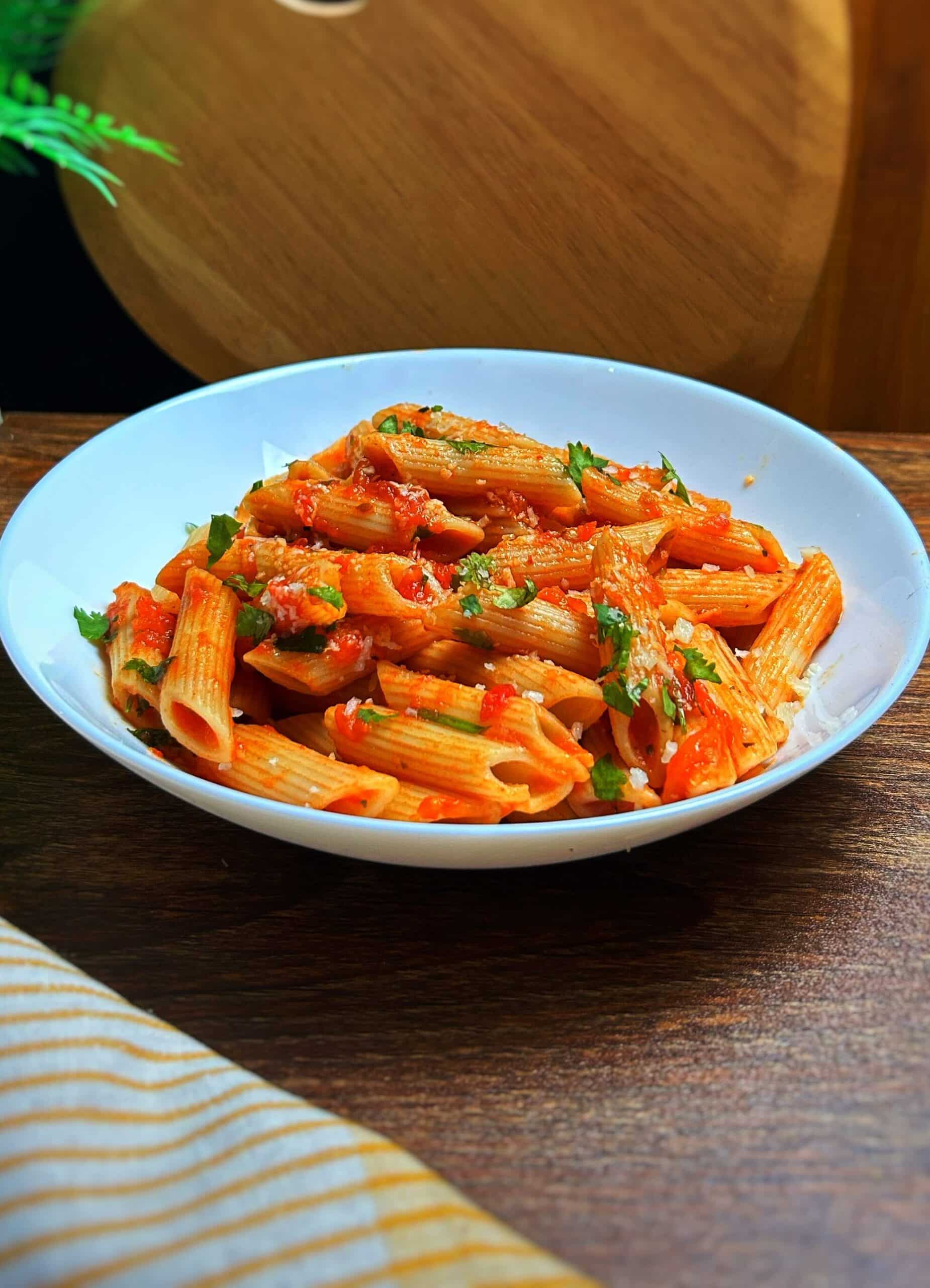 spicy pasta ready to eat