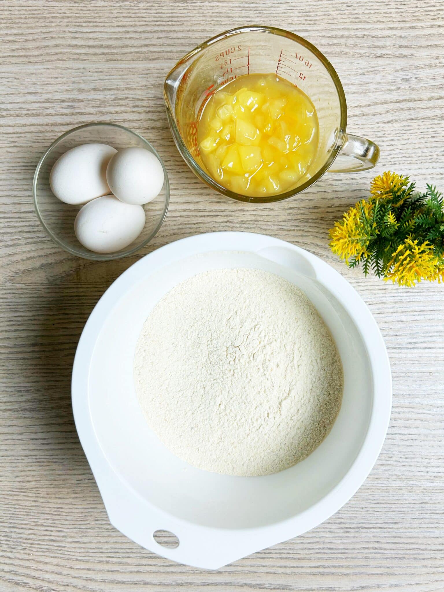 ingredients for the cake