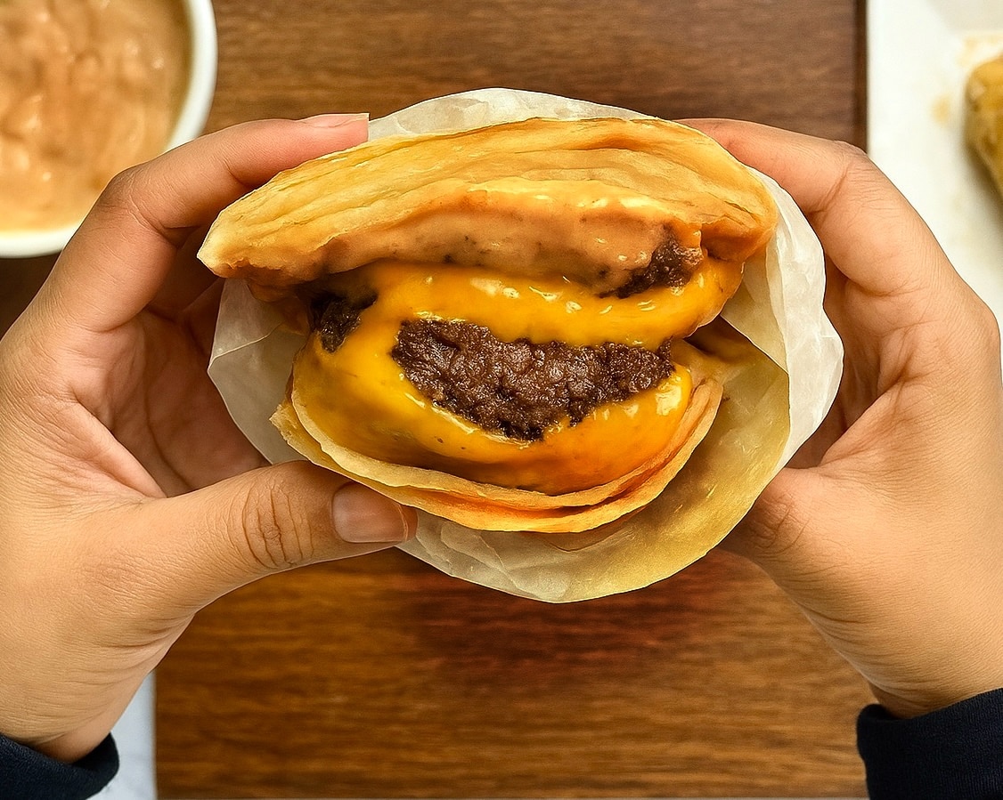 Dubai paratha smash burger Dubai paratha smash burger