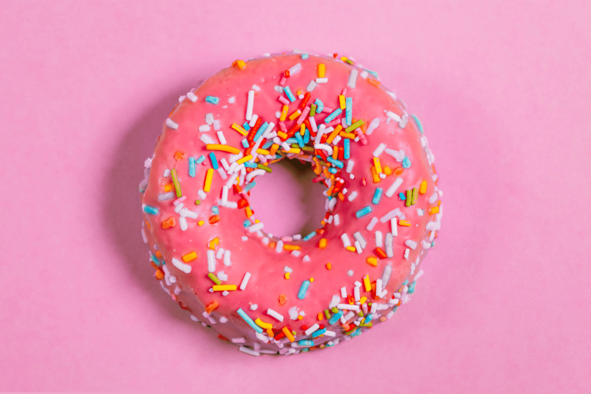 breakfast foods that start with the letter I: Iced donut