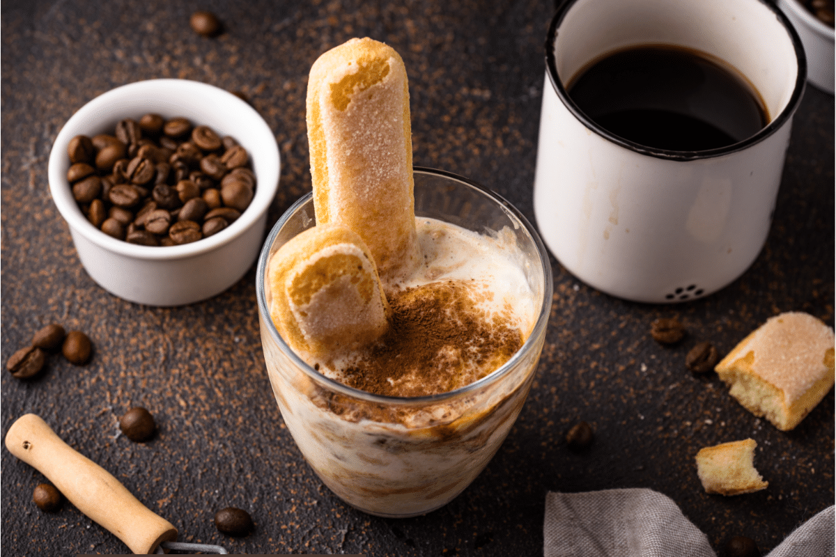 Tiramisu with espresso layers