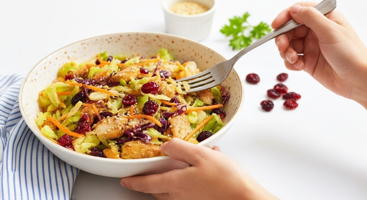 asian chicken cranberry salad