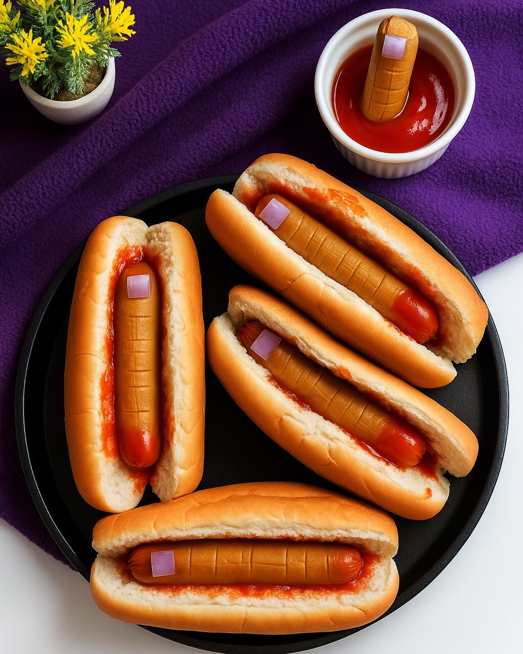 Halloween Hot Dog Fingers